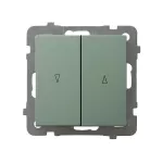 AS Łącznik żaluzjowy, zwierny - kolor zielony mat