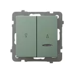 AS Łącznik żaluzjowy z podświetleniem niebieskim z blokadą mechaniczną - kolor zielony mat