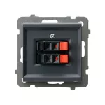 SONATA Gniazdo głośnikowe podwójne - kolor szary grafit