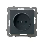 SONATA Gniazdo pojedyncze z przesłonami torów prądowych - kolor szary grafit