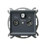 SONATA Gniazdo RTV-DATA - kolor szary grafit