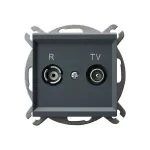 SONATA Gniazdo RTV końcowe - kolor szary grafit