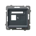 SONATA Obudowa gniazda pojedynczego typu Keystone prosta - kolor szary grafit