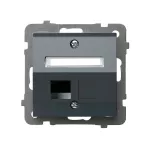 SONATA Obudowa gniazda pojedynczego typu Keystone skośna - kolor szary grafit