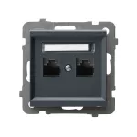 SONATA Gniazdo komputerowe podwójne, kat. 5e MMC - kolor szary grafit