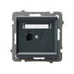 SONATA Gniazdo telefoniczne pojedyncze - kolor szary grafit