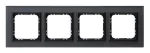 SONATA Ramka poczwórna - grafitowe szkło szronione