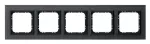 SONATA Ramka pięciokrotna - grafitowe szkło szronione