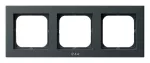 SONATA Ramka potrójna do łączników IP-44 - kolor szary grafit
