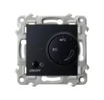 SZAFIR Regulator temperatury z czujnikiem podpodłogowym - kolor czarny matowy