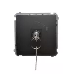 Simon Basic WMUL-0K01Px-Y011 Łącznik chwilowy jednobiegunowy z kluczem, 2 pozycyjny, „0-I” styk N/O. Możliwość wyjęcia klucza tylko w pozycji 0; czarny