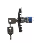 Simon Basic WMUL-0K01Px-Y011 Łącznik chwilowy jednobiegunowy z kluczem, 2 pozycyjny, „0-I” styk N/O. Możliwość wyjęcia klucza tylko w pozycji 0; czarny