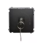 Simon Basic WMUL-0K01xx-Y011 Łącznik jednobiegunowy z kluczem, 2 pozycyjny, „0-I” styk N/O. Możliwość wyjęcia klucza w każdej pozycji; czarny