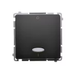 Simon Basic WMUL-021xxx-Y011 Łącznik dwubiegunowy z podświetleniem LED (moduł) 10AX, 250V~, szybkozłącza; czarny