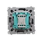 Simon Basic WMUL-021xxx-Y011 Łącznik dwubiegunowy z podświetleniem LED (moduł) 10AX, 250V~, szybkozłącza; czarny