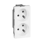 Simon Connect TSC-50000468-030 Gniazdo podwójne S500 z uziemieniem 2x230V~ 16A; bez sygnalizacji; nożowe; czysta biel