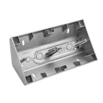 Simon 54 Premium WMDZ-302xxR-043 Puszka natynkowa narożna 2-krotna do ramek PREMIUM; srebrny mat