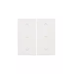 Simon 55 WMDL-K0x5xx-111 Klawisz podwójny do łącznika i przycisku roletowego podwójnego: SZP2M, SZW2M; Biały mat