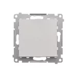 Simon 55 WMDL-0PR4xx-143 Przycisk pojedynczy rozwierny bez piktogramu (moduł) 10 AX, 250 V~, szybkozłącza; Aluminium mat