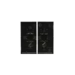 Simon 55 WMDL-K8x5xx-149 Klawisz podwójny z oczkami do: SW6/2L2M; Czarny mat