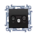 Simon 10 WC-ADxxxxx-01-49xx Gniazdo antenowe R-TV-DATA (moduł). 1x wejście: 5-862 MHz; czarny