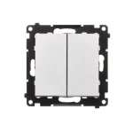 Simon 55 WMDL-0P1xx3-143 Przycisk podwójny zwierny bez piktogramu (moduł) 10 AX, 250 V~, szybkozłącza; Aluminium mat