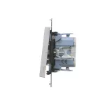 Simon 55 WMDL-0P1xx3-143 Przycisk podwójny zwierny bez piktogramu (moduł) 10 AX, 250 V~, szybkozłącza; Aluminium mat