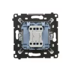 Simon 55 WMDL-0P1xx3-143 Przycisk podwójny zwierny bez piktogramu (moduł) 10 AX, 250 V~, szybkozłącza; Aluminium mat