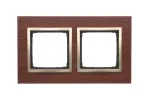 Simon 54 Nature WMDZ-0120xS-086 Ramka 2-krotna Nature-Drewno, ZŁOTY ORZECH, IP20/IP44 (IP44-należy zastosować zestaw uszczelek DUN2)