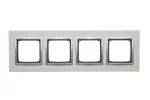 Simon 54 Nature WMDZ-0140xS-077 Ramka 4-krotna Nature-Metal, INOX KLASYCZNY, IP20/IP44 (IP44-należy zastosować zestaw uszczelek DUN4)