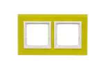 Simon 54 Nature WMDZ-0120xS-090 Ramka 2-krotna Nature-Szkło, LIMONKOWY SORBET, IP20/IP44 (IP44-należy zastosować zestaw uszczelek DUN2)