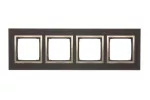 Simon 54 Nature WMDZ-0140xS-085 Ramka 4-krotna Nature-Drewno, ZŁOTE WENGE, IP20/IP44 (IP44-należy zastosować zestaw uszczelek DUN4)