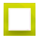 Simon 54 Nature WMDZ-0110xS-090 Ramka 1-krotna Nature-Szkło, LIMONKOWY SORBET, IP20/IP44 (IP44-należy zastosować uszczelkę ramki DUN1)
