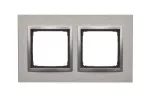 Simon 54 Nature WMDZ-0120xS-077 Ramka 2-krotna Nature-Metal, INOX KLASYCZNY, IP20/IP44 (IP44-należy zastosować zestaw uszczelek DUN2)