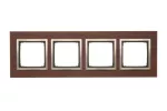 Simon 54 Nature WMDZ-0140xS-086 Ramka 4-krotna Nature-Drewno, ZŁOTY ORZECH, IP20/IP44 (IP44-należy zastosować zestaw uszczelek DUN4)