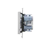 Simon 55 WMDL-01032X-143 Przycisk poczwórny (moduł) 10 AXm, 250 V~, szybkozłącza; Aluminium mat