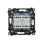 Simon 55 WMDL-01032X-143 Przycisk poczwórny (moduł) 10 AXm, 250 V~, szybkozłącza; Aluminium mat