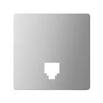 Simon 82 W8-2062-63XXX-XXXX Pokrywa do gniazda telefonicznego; aluminium