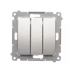 Simon 54 WMDL-031xxx-043 Łącznik potrójny (moduł) 10AX, 250V~, szybkozłącza; srebrny mat