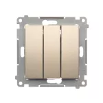 Simon 54 WMDL-031xxx-044 Łącznik potrójny (moduł) 10AX, 250V~, szybkozłącza; złoty mat