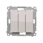 Simon 54 WMDL-0311xx-011 Łącznik potrójny z podświetleniem LED (moduł) 10AX, 250V~, szybkozłącza; biały