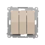 Simon 54 WMDL-0311xx-041 Łącznik potrójny z podświetleniem LED (moduł) 10AX, 250V~, szybkozłącza; kremowy