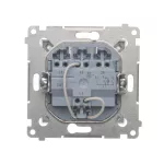 Simon 54 WMDL-0311xx-043 Łącznik potrójny z podświetleniem LED (moduł) 10AX, 250V~, szybkozłącza; srebrny mat