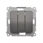 Simon 54 WMDL-0311xx-048 Łącznik potrójny z podświetleniem LED (moduł) 10AX, 250V~, szybkozłącza; antracyt