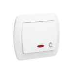 Simon Akord WMAL-481x4x-1012 Przycisk światło z podświetleniem na 12V (moduł), 10AX, 24 V~, zaciski śrubowe; biały