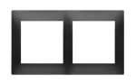 Simon 54 Premium WMDZ-0120xK-049 Ramka 2-krotna PREMIUM do puszek karton-gips IP20 / IP44; czarny