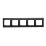 Simon 54 Premium WMDZ-0150xK-049 Ramka 5-krotna PREMIUM do puszek karton-gips IP20 / IP44; czarny