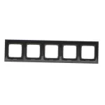 Simon 54 Premium WMDZ-0150xK-049 Ramka 5-krotna PREMIUM do puszek karton-gips IP20 / IP44; czarny