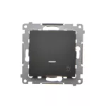 Simon 54 WMDL-081xxx-049 Przycisk „światło” z podświetleniem LED (moduł) 10AX, 250V~, szybkozłącza; czarny