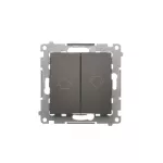 Simon 54 WMDL-04012x-046 Przycisk roletowy (moduł) 16AX, 250V~, zaciski śrubowe; brąz mat